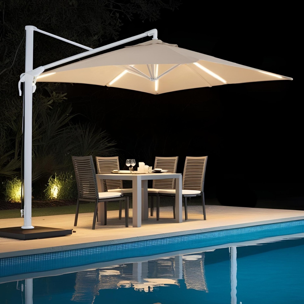 1014 - Kit éclairage Parasol via transfo 24V (+ Alim 230V)