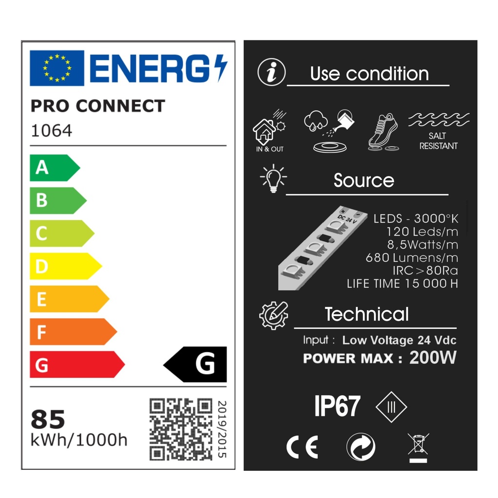 1062 - 2 Kit Bandeau Lumineux 10m