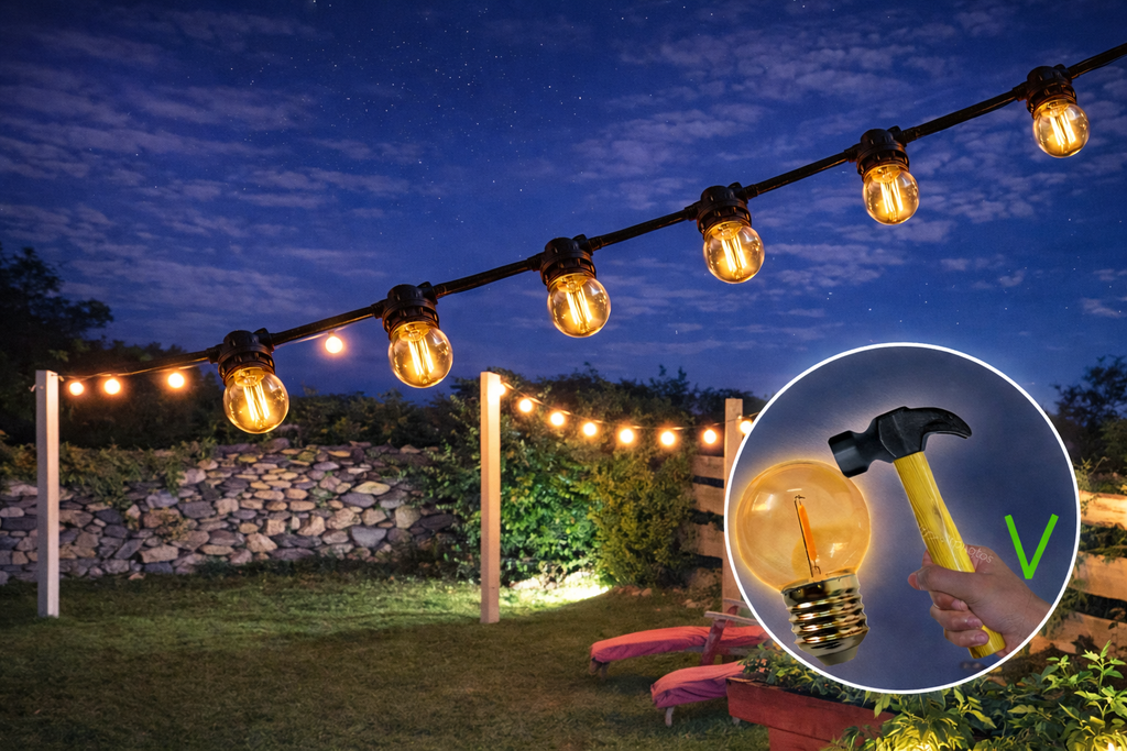 Guirlande 96m TEMPEST (Ampoules Incassables) 192xE27/G45 LED 1W - 1700K