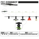 Guirlande 1,5m TEMPEST (Ampoules Incassables) 3xE27/G45 LED 1W - 1700K