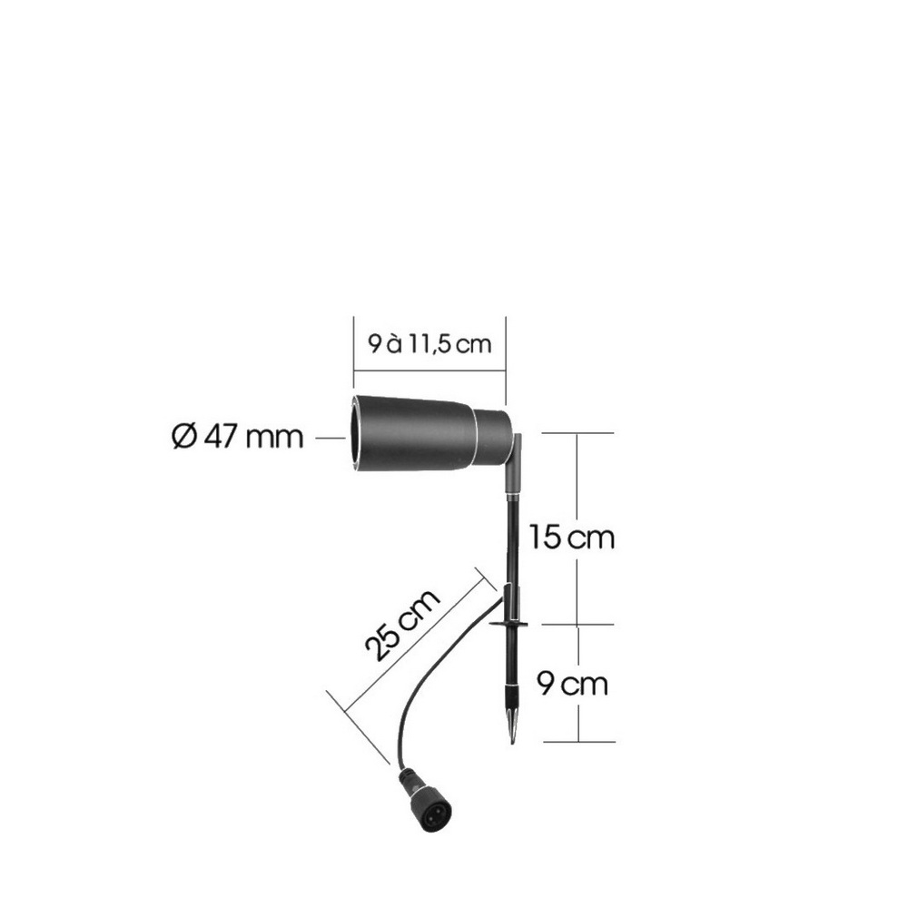 3366 - Projecteur SNIPER 20 avec Lentille ajustable - 5W - 3000°K