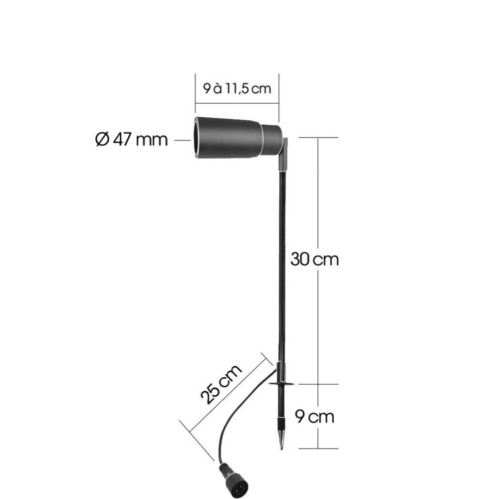 3376 - Projecteur SNIPER 30 avec Lentille ajustable - 5W - 3000°K