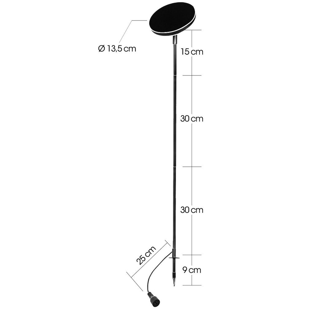 4025 - Eclairage Orientable ECLIPSE sur piquet - 6w -3000°K