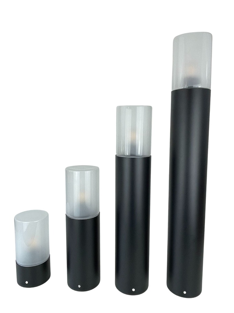 4234 - Borne Noire Ø 11,4cm + Piquet Ht 60cm