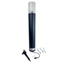 4235 - Borne Noire Ø 11,4cm + Piquet Ht 80cm