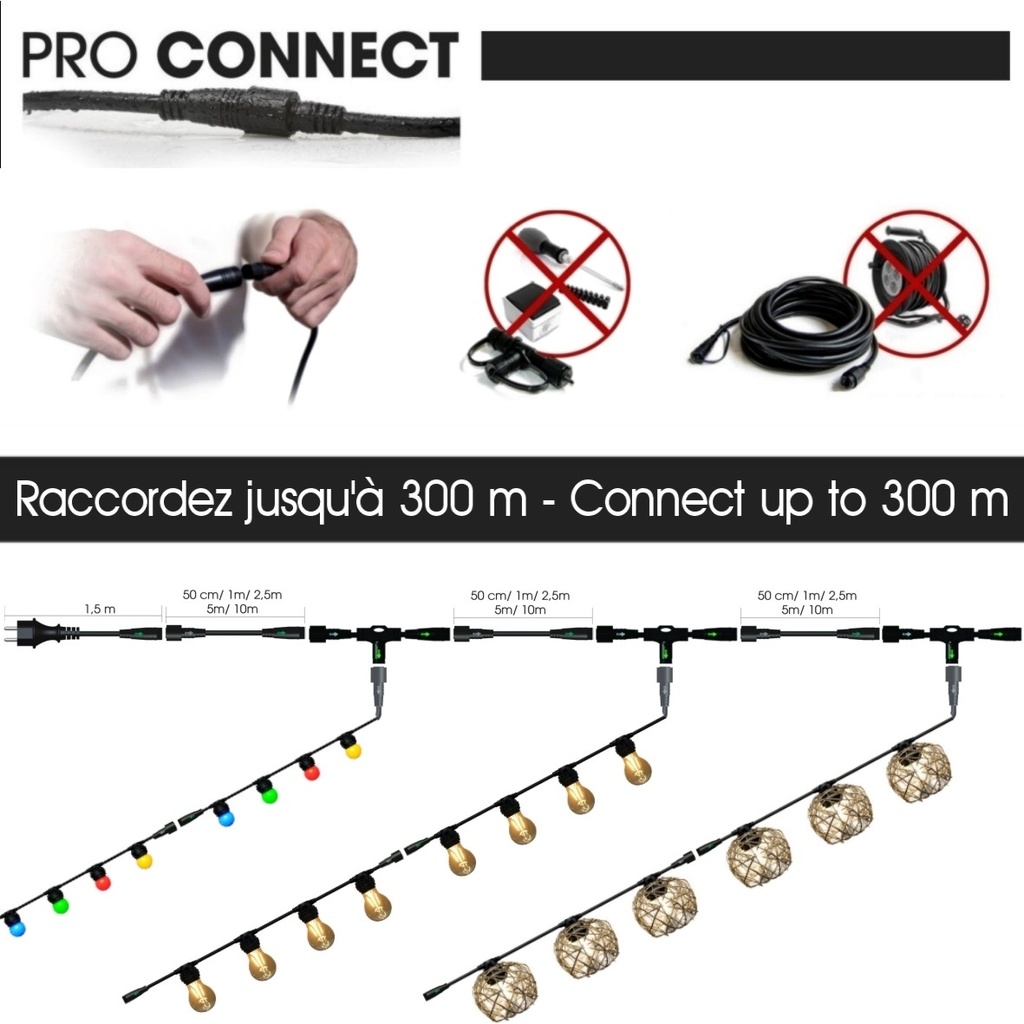 8603-C721 - Guirlande (Extension) 3m 4xE27/ST64 Fil 2100K