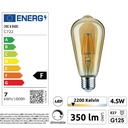 8603-C722 - Guirlande (Extension) 3m 4xE27/ST64 Fil 2200K