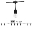 8603-G42 - Guirl. 3m 4xE27/G45 Fil 3000K