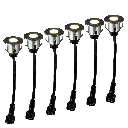 2026 - 6 Spots encastrés pour bois Ø4.5cm - 3000°K