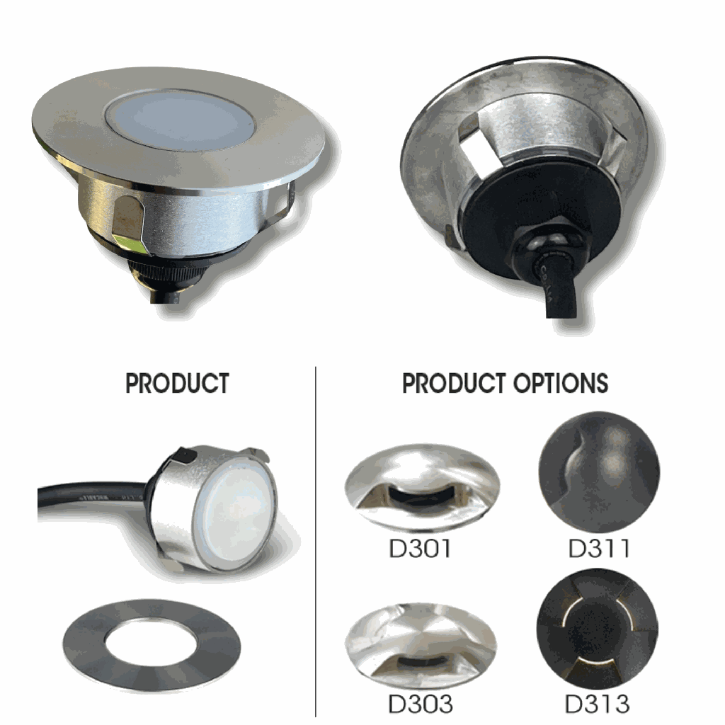 2036 - 3 Spots encastrés pour bois Ø6cm - 3000°K