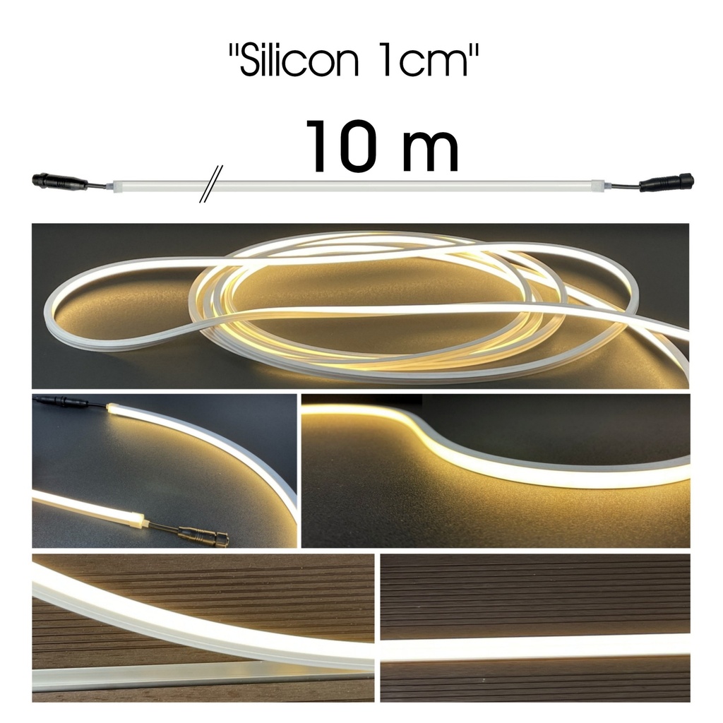 1166 - Striscia luminosa in silicone - 10 m (in+out)