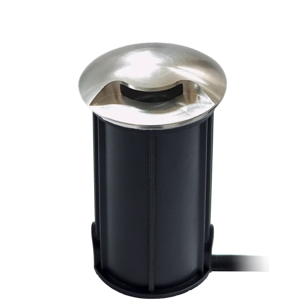 2646-D401 - Concrete recessed light Ø 52mm 3W 3000°K - Top INOX 1 window