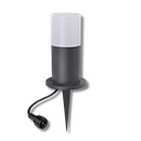 4222 - Borne Noire ZEN, Ø 8,4cm + Piquet Ht 30cm