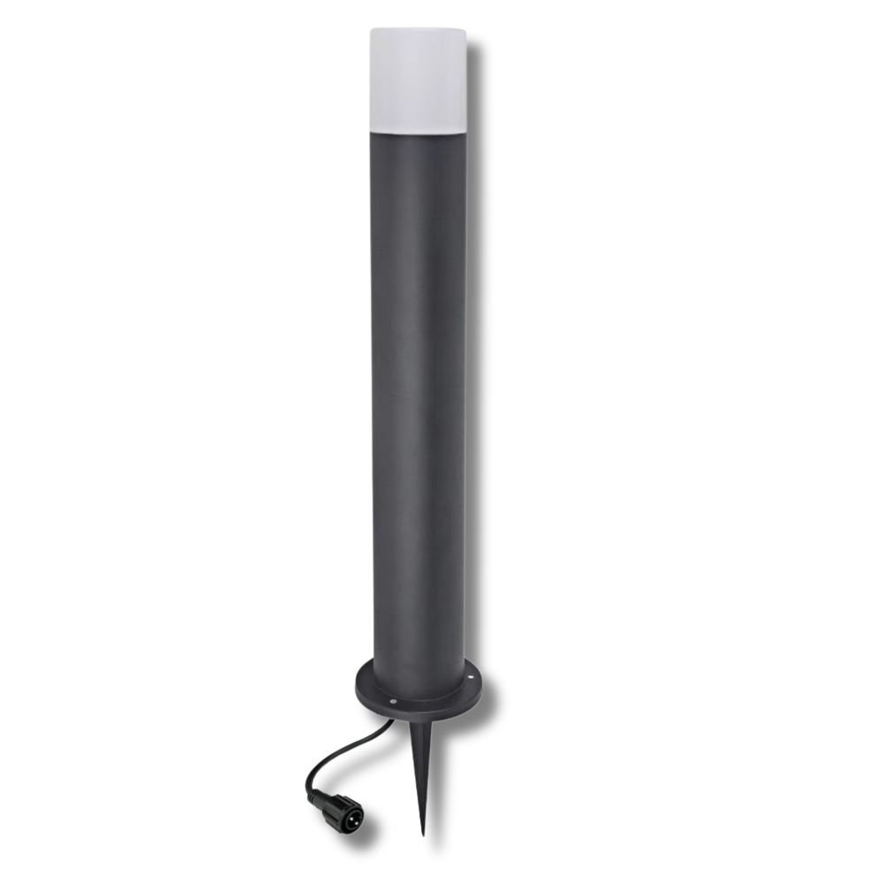 4224 - Borne Noire ZEN, Ø 8,4cm + Piquet Ht 60cm