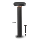 4255 - Potelet noir diffuseur Rond - ht 60 cm