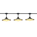 Guirlande 6m COUPELLE METAL (Ampoules Transp.) 8xE27 LED 2W - 3000K