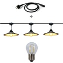 8606-33-30L-P - Guirlande 6m 8xE27 Coupelle + prise