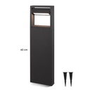 Borne Noire  16 x 5 x Ht 60cm - Angle directionnel