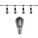 Guirlande 6m MODERN GREY (Ampoules Fumées) 8xE27/ST64 LED 4,5W - 2100K