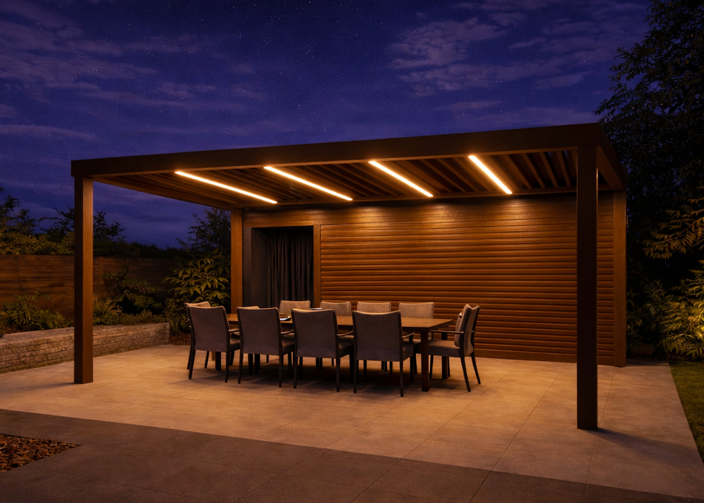 Kit Pergola Bandeaux LED : 4x2,5 m + Accessoires
