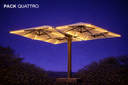 Kit de Iluminação para Guarda-Sol QUATTRO : 16 fitas LED de 1,1 m (16 x 750 lúmens)