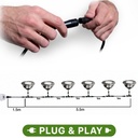 Kit of 6 recessed spotlights for wood Ø6cm - 3000°K + Accessories