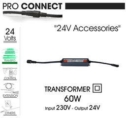 [F106] Transformateur 60W - 230V/24V - pour Bandeaux LED (Pro Connect)