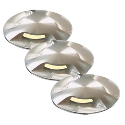 [D303] 3 Diffuseurs de lumière pour Spot Ø6cm 2036 - Alu brossé 3 Fenêtres
