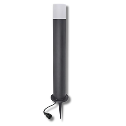 [4224] Borne Noire ZEN, Ø 7,6cm + Piquet Ht 60cm
